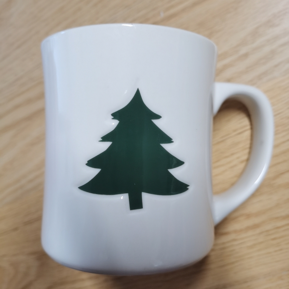 Starbucks Coffee Holiday Green Christmas Tree Mug 2008 12 oz
